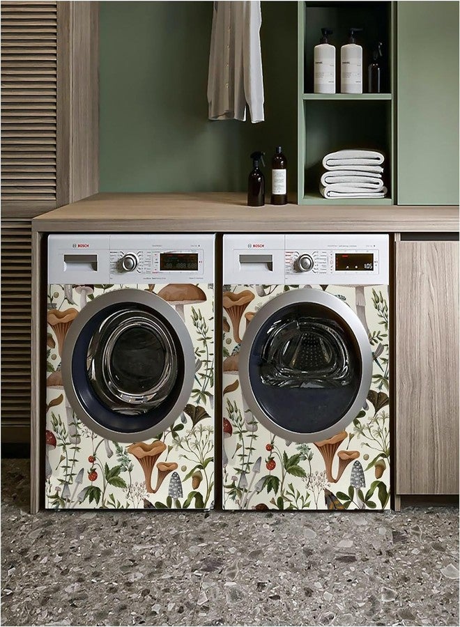 WY-BSO Adhesive Shelf Liner,Boho Mushroom Shelf Contact Paper for Cabinets,Vinyl Film Decorative Drawer Liner for Bedroom Dresser Sticker 17.7 inch x 118 inch (Multicolor, 17.7 inch x 118 inch) - Image 4